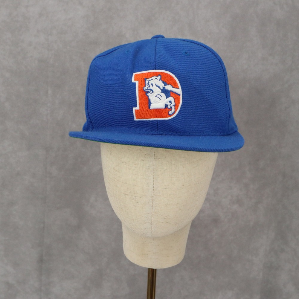Nostalgia Co Mitchelle & Ness Blue Denver Broncos VTG Snapback Baseball‎ Cap Hat